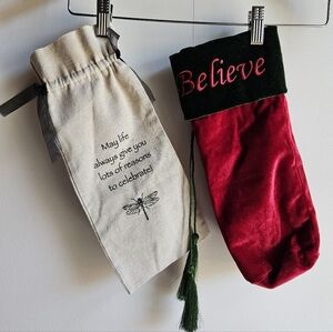 Decorative Wine Gift Bag Set